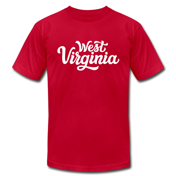 West Virginia T-Shirt - Hand Lettered Unisex West Virginia T Shirt - red