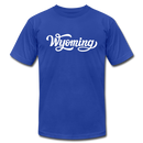 Wyoming T-Shirt - Hand Lettered Unisex Wyoming T Shirt - royal blue