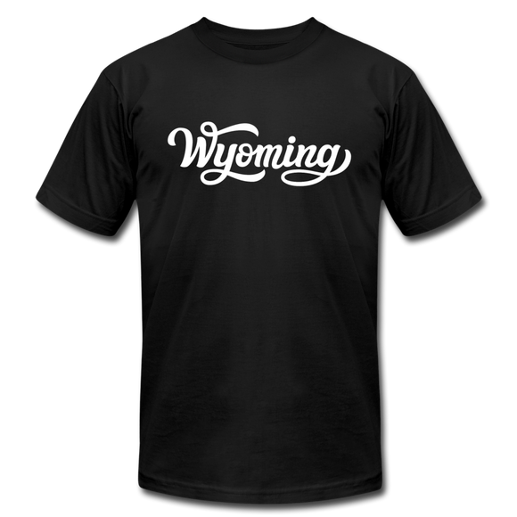 Wyoming T-Shirt - Hand Lettered Unisex Wyoming T Shirt - black