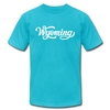 Wyoming T-Shirt - Hand Lettered Unisex Wyoming T Shirt - turquoise