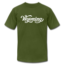 Wyoming T-Shirt - Hand Lettered Unisex Wyoming T Shirt - olive