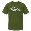 Wyoming T-Shirt - Hand Lettered Unisex Wyoming T Shirt - olive