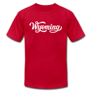 Wyoming T-Shirt - Hand Lettered Unisex Wyoming T Shirt - red