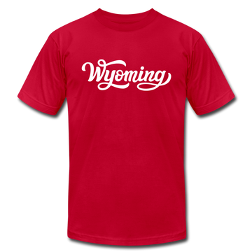 Wyoming T-Shirt - Hand Lettered Unisex Wyoming T Shirt - red