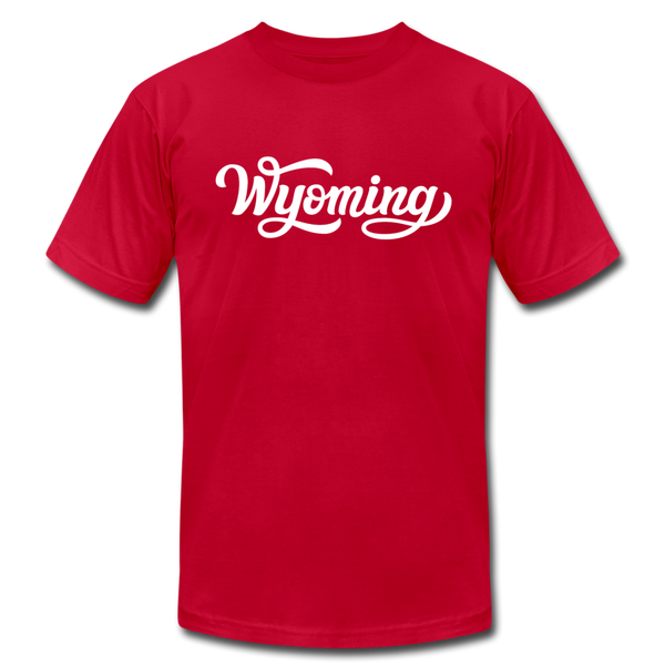 Wyoming T-Shirt - Hand Lettered Unisex Wyoming T Shirt - red