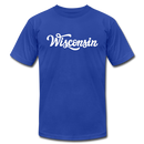 Wisconsin T-Shirt - Hand Lettered Unisex Wisconsin T Shirt - royal blue