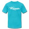 Wisconsin T-Shirt - Hand Lettered Unisex Wisconsin T Shirt - turquoise