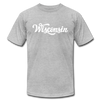 Wisconsin T-Shirt - Hand Lettered Unisex Wisconsin T Shirt - heather gray