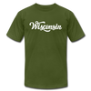 Wisconsin T-Shirt - Hand Lettered Unisex Wisconsin T Shirt - olive