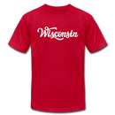 Wisconsin T-Shirt - Hand Lettered Unisex Wisconsin T Shirt - red