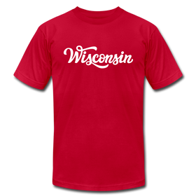 Wisconsin T-Shirt - Hand Lettered Unisex Wisconsin T Shirt - red
