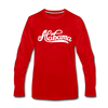 Alabama Long Sleeve T-Shirt - Hand Lettered Unisex Alabama Long Sleeve Shirt - red
