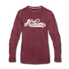 Alabama Long Sleeve T-Shirt - Hand Lettered Unisex Alabama Long Sleeve Shirt - heather burgundy