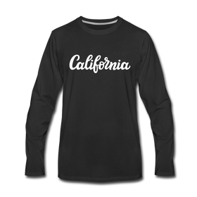 California Long Sleeve T-Shirt - Hand Lettered Unisex California Long Sleeve Shirt - black