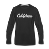 California Long Sleeve T-Shirt - Hand Lettered Unisex California Long Sleeve Shirt - black