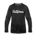 California Long Sleeve T-Shirt - Hand Lettered Unisex California Long Sleeve Shirt - charcoal gray