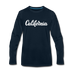 California Long Sleeve T-Shirt - Hand Lettered Unisex California Long Sleeve Shirt - deep navy