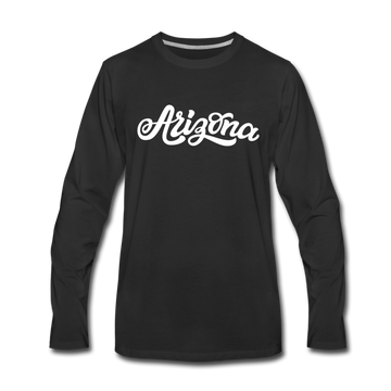Arizona Long Sleeve T-Shirt - Hand Lettered Unisex Arizona Long Sleeve Shirt - black