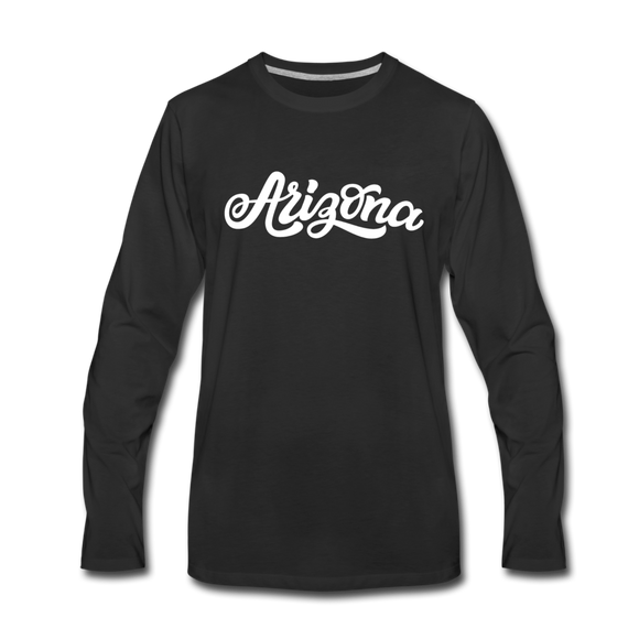 Arizona Long Sleeve T-Shirt - Hand Lettered Unisex Arizona Long Sleeve Shirt - black