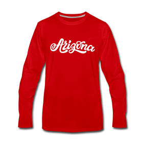 Arizona Long Sleeve T-Shirt - Hand Lettered Unisex Arizona Long Sleeve Shirt - red