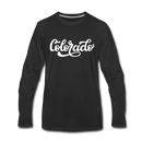 Colorado Long Sleeve T-Shirt - Hand Lettered Unisex Colorado Long Sleeve Shirt - black