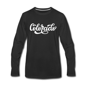 Colorado Long Sleeve T-Shirt - Hand Lettered Unisex Colorado Long Sleeve Shirt - black