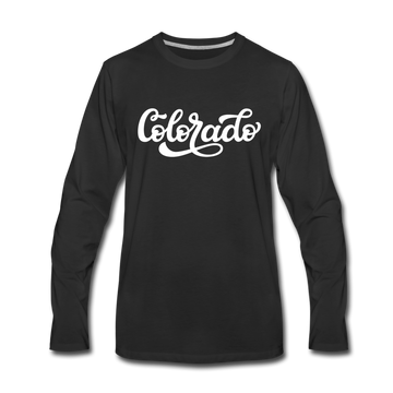 Colorado Long Sleeve T-Shirt - Hand Lettered Unisex Colorado Long Sleeve Shirt - black