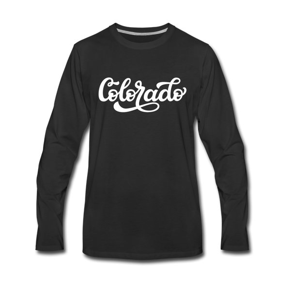 Colorado Long Sleeve T-Shirt - Hand Lettered Unisex Colorado Long Sleeve Shirt - black