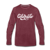 Colorado Long Sleeve T-Shirt - Hand Lettered Unisex Colorado Long Sleeve Shirt - heather burgundy