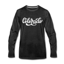 Colorado Long Sleeve T-Shirt - Hand Lettered Unisex Colorado Long Sleeve Shirt - charcoal gray