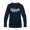 Colorado Long Sleeve T-Shirt - Hand Lettered Unisex Colorado Long Sleeve Shirt - deep navy