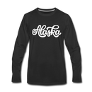Alaska Long Sleeve T-Shirt - Hand Lettered Unisex Alaska Long Sleeve Shirt - black