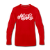 Alaska Long Sleeve T-Shirt - Hand Lettered Unisex Alaska Long Sleeve Shirt - red