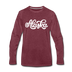 Alaska Long Sleeve T-Shirt - Hand Lettered Unisex Alaska Long Sleeve Shirt - heather burgundy