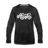 Alaska Long Sleeve T-Shirt - Hand Lettered Unisex Alaska Long Sleeve Shirt - charcoal gray