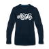 Alaska Long Sleeve T-Shirt - Hand Lettered Unisex Alaska Long Sleeve Shirt - deep navy