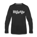 Delaware Long Sleeve T-Shirt - Hand Lettered Unisex Delaware Long Sleeve Shirt - black