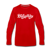 Delaware Long Sleeve T-Shirt - Hand Lettered Unisex Delaware Long Sleeve Shirt - red
