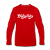 Delaware Long Sleeve T-Shirt - Hand Lettered Unisex Delaware Long Sleeve Shirt - red