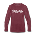 Delaware Long Sleeve T-Shirt - Hand Lettered Unisex Delaware Long Sleeve Shirt - heather burgundy