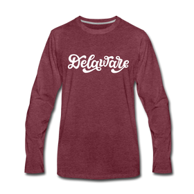 Delaware Long Sleeve T-Shirt - Hand Lettered Unisex Delaware Long Sleeve Shirt