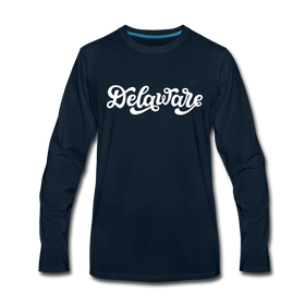 Delaware Long Sleeve T-Shirt - Hand Lettered Unisex Delaware Long Sleeve Shirt