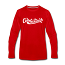 Connecticut Long Sleeve T-Shirt - Hand Lettered Unisex Connecticut Long Sleeve Shirt - red