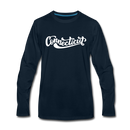 Connecticut Long Sleeve T-Shirt - Hand Lettered Unisex Connecticut Long Sleeve Shirt - deep navy