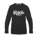Florida Long Sleeve T-Shirt - Hand Lettered Unisex Florida Long Sleeve Shirt - black