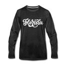 Florida Long Sleeve T-Shirt - Hand Lettered Unisex Florida Long Sleeve Shirt - charcoal gray