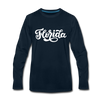 Florida Long Sleeve T-Shirt - Hand Lettered Unisex Florida Long Sleeve Shirt - deep navy