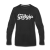 Georgia Long Sleeve T-Shirt - Hand Lettered Unisex Georgia Long Sleeve Shirt - black