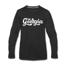 Georgia Long Sleeve T-Shirt - Hand Lettered Unisex Georgia Long Sleeve Shirt - black