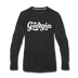 Georgia Long Sleeve T-Shirt - Hand Lettered Unisex Georgia Long Sleeve Shirt - black
